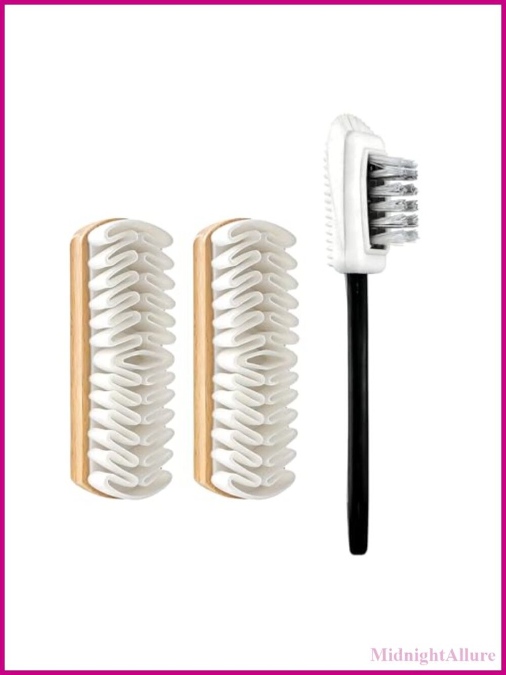 Suede & Nubuck Shoe Brush Cleaner Kit, 3-Piece Wood Handle
